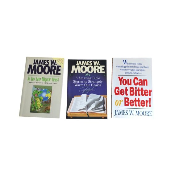 James W. Moore Book Lot of 3 Inspirational Christian Living Books Abingdon Press - Picture 2 of 12